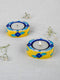 Blue Pottery T-Light Holder Set Of 2 Pcs.